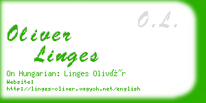 oliver linges business card